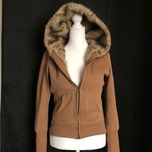 Urban Behavior Tan Faux Fur Jacket Sweater